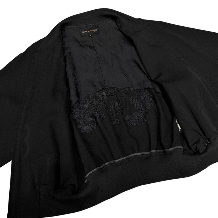 COMME des GARCONS 92SS ウールギャバジン富士龍刺繍スーベニアジャケット Archive Unfinished AD1991 90s 港商コラボ元ネタ 希少 スカジャン ブルゾン コート アウター コムデギャルソン