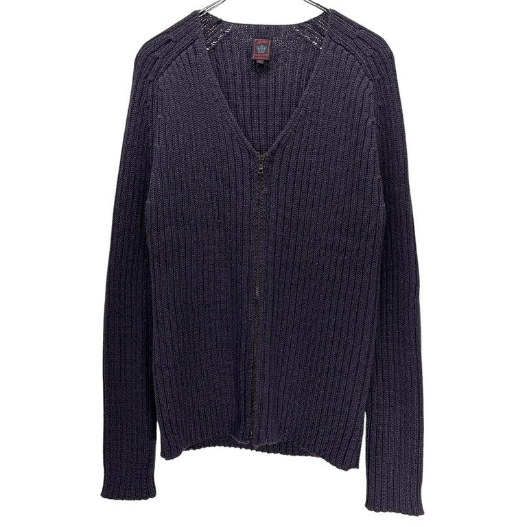 Jean Paul GAULTIER CLASSIQUE 96AW ウールリブ編みノーカラージップアップニットカーディガン Archive 90s JPG トップス ジャンポールゴルチエ ゴルチェ メンズ