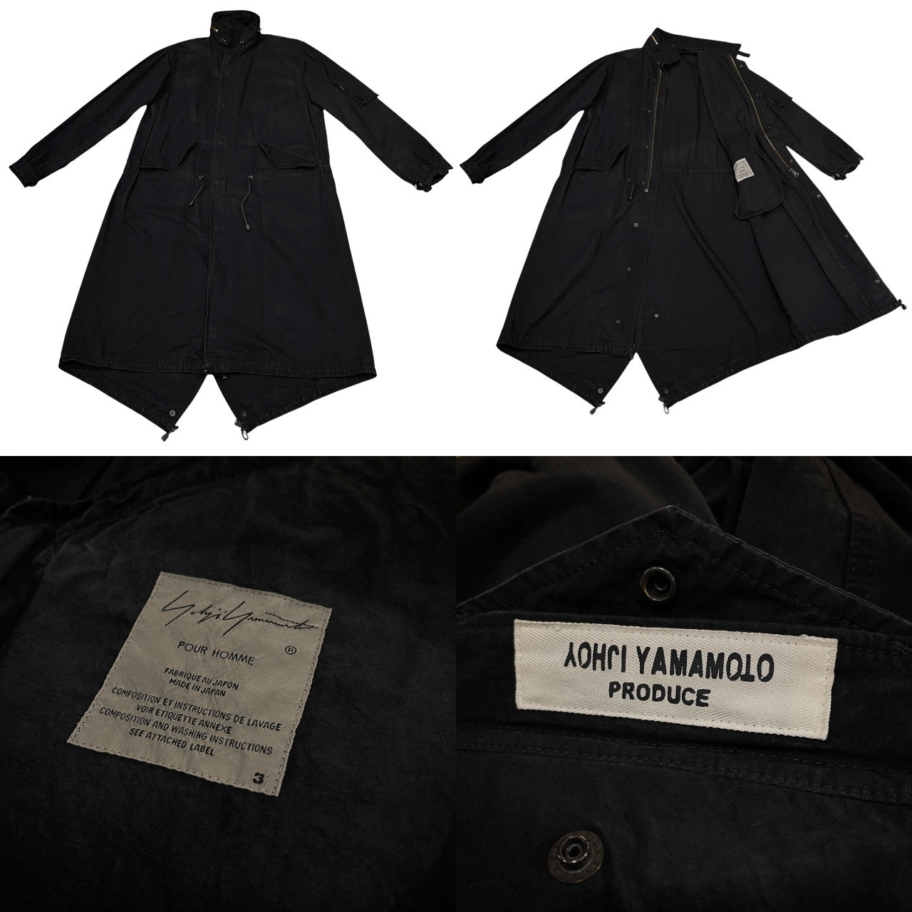 Yohji Yamamoto Pour Homme 18AW コットンリネンウェザークロスモッズコート ジャケット ブルゾン アウター Archive ヨウジヤマモトプールオム メンズ