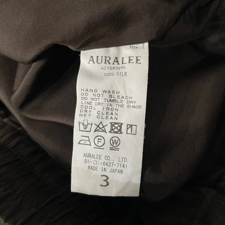 AURALEE 21SS LIGHT SILK SHORTS ライトシルクイージーショーツ ハーフ ショートパンツ 定価46,200円 A21SP02SL オーラリー メンズ