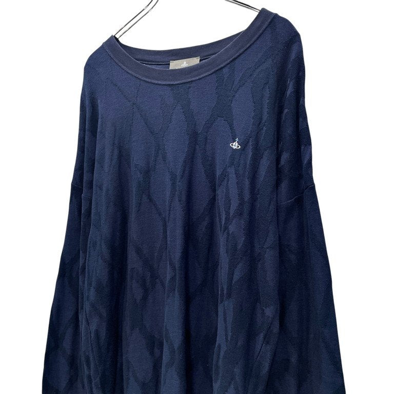 Vivienne Westwood MAN 21SS 総柄コットンジャカードリブTシャツ スウェットトップス カットソー Tee T-shirt オーブ 刺繍 スクイグル ヴィヴィアンウエストウッド マン メンズ