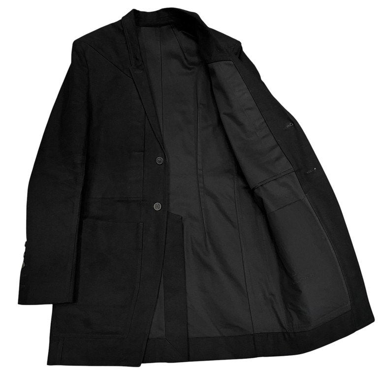Rick Owens 23AW LUXOR FOGPOCKET LIDO JACKET コットンモールスキンフォグポケットバックベルトテーラードジャケット ブレザー ブルゾン コート アウター RU02C7723-MO リックオウエンス メンズ