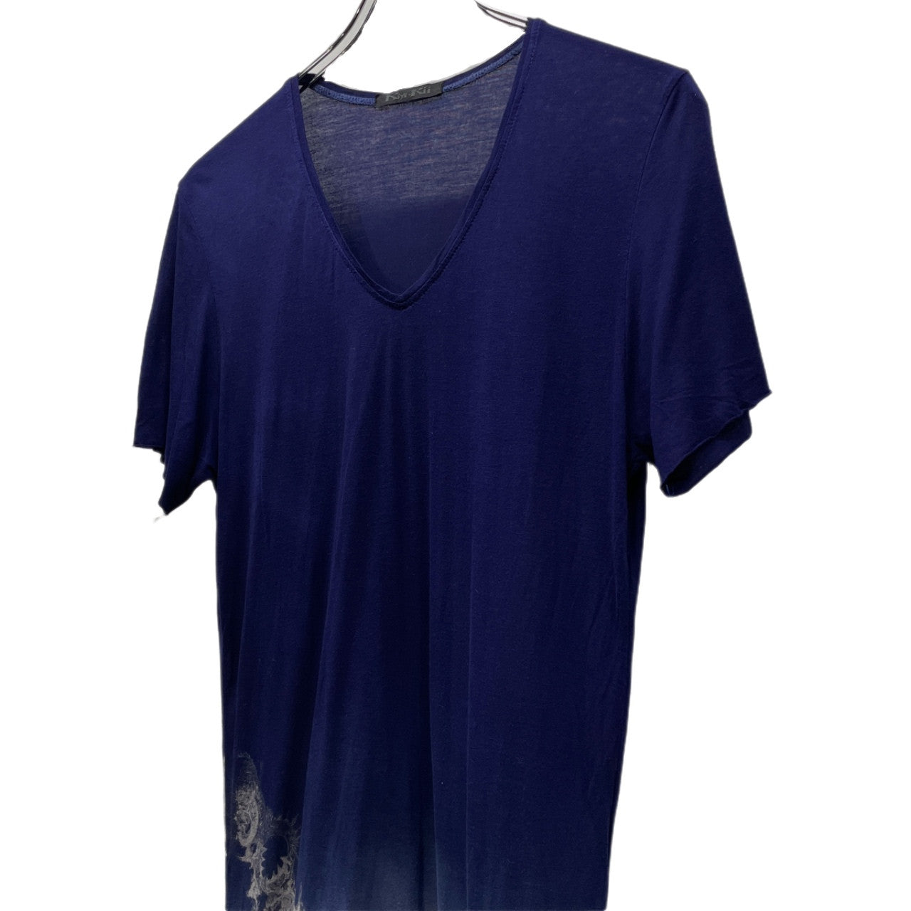 KMRii 抜染プリントグラデーションVネックモダールカットソー Tシャツ Tee T-shirt トップス Y2K ケムリ メンズ