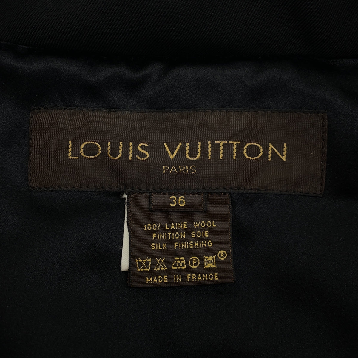 LOUIS VUITTON LOUIS VUITTON ウールベルデットコート 36