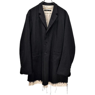 KLASICA 20AW BASTILLE PILGRIM BLAZER ウールツイードカットオフレイヤードピルグリムブレザー ジャケット ハーフコート 定価78,650円 クラシカ メンズ