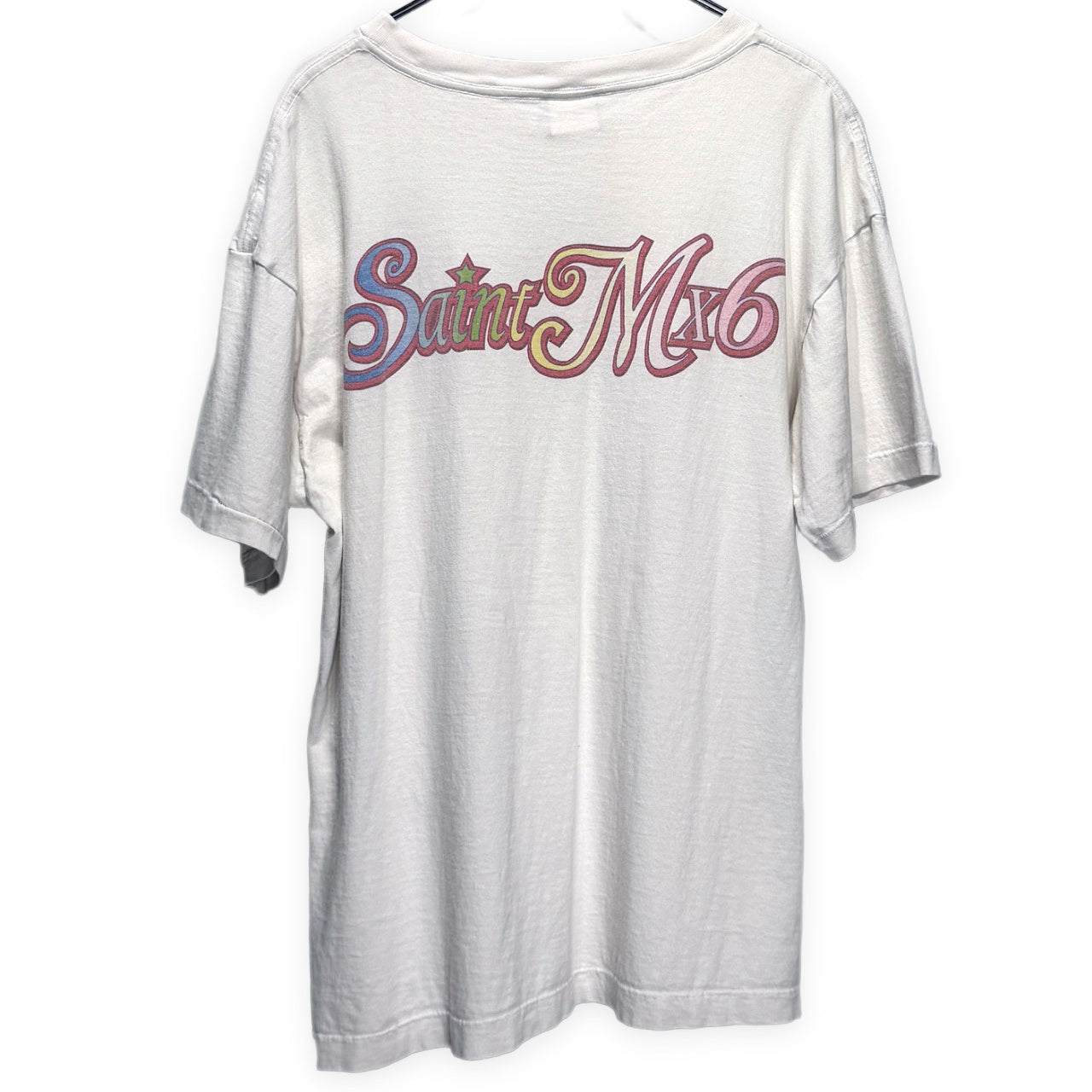SAINT MICHAEL 23SS SS TEE/SUNGLASS/WHITE ヴィンテージ加工プリントTシャツ カットソー T-shirt トップス SM-S23-0000-023 Mxxxxxx セントマイケル メンズ