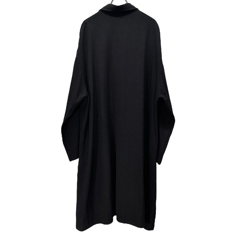 Yohji Yamamoto Pour Homme ウールボタンレスロングコート Archive 80s 90s 初期 希少 丸文字ロゴ ジャケット ブルゾン アウター ヨウジヤマモトプールオム メンズ