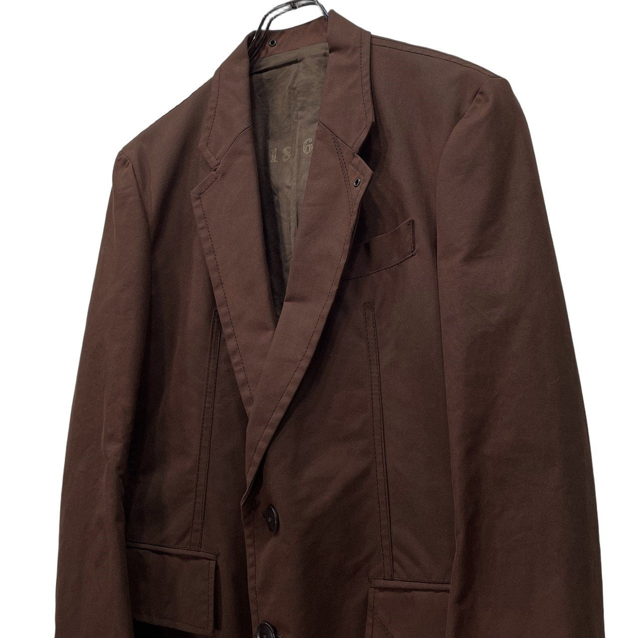 Y's for men オイルドコットンステンシルプリントライニング2Bテーラードジャケット ブレザー ブルゾン コート アウター Archive Yohji Yamamoto Pour Homme ヨウジヤマモトプールオム ワイズフォーメン メンズ