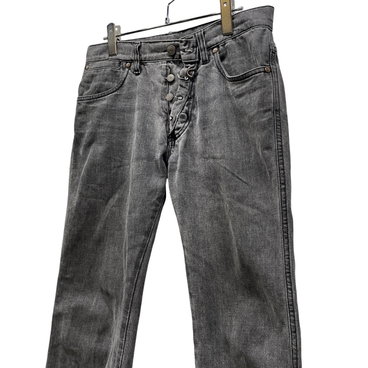 Maison Martin Margiela 10 07SS ブラックデニムボタンフライギミックジーンズ パンツ ボトムス Archive 本人期 メゾンマルタンマルジェラ メンズ