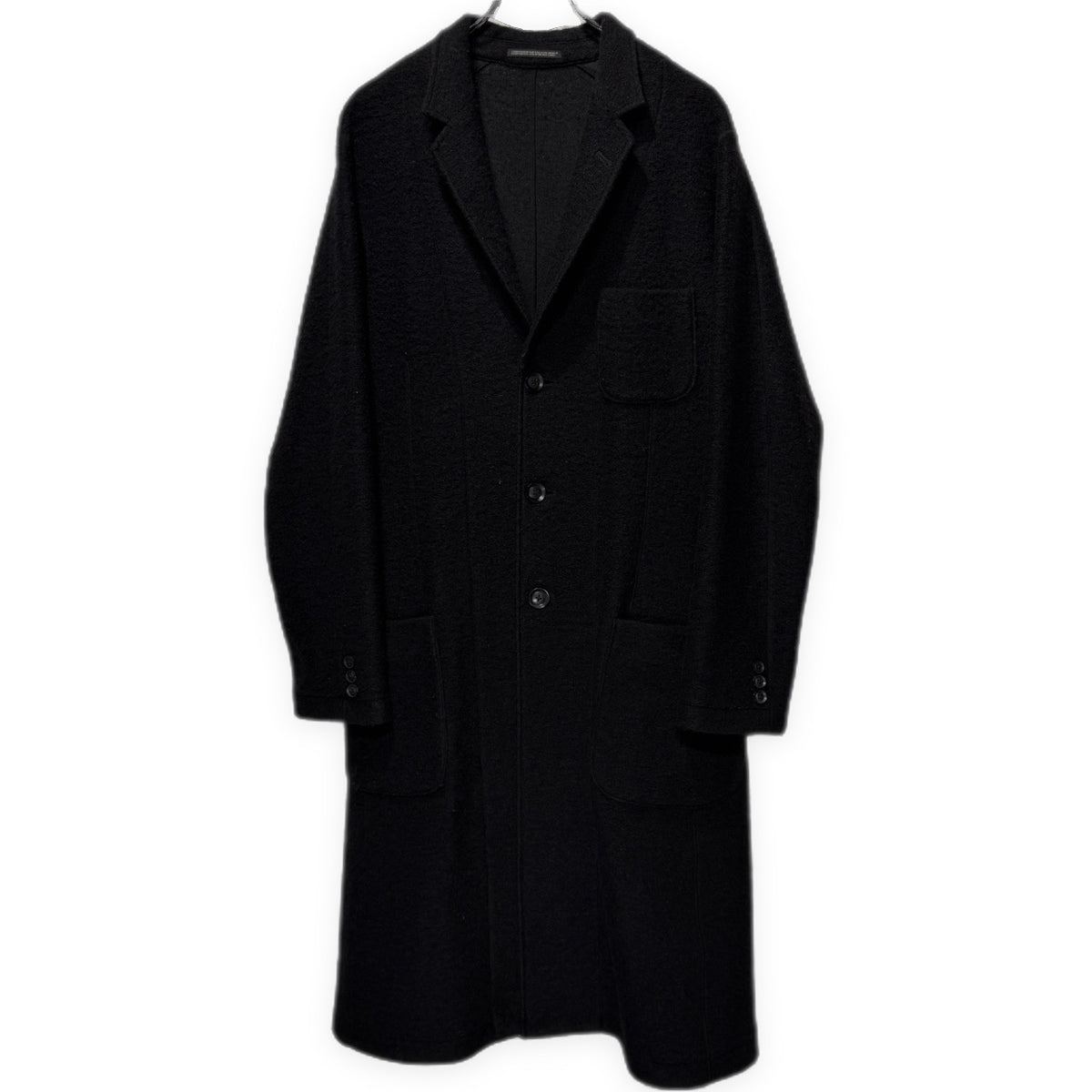 Yohji Yamamoto COSTUME D’HOMME 19AW ウールジャージーチェスターコート ロングコート テーラード ジャケット ブルゾン アウター 動体裁断 ヨウジヤマモト コスチュームドオム メンズ