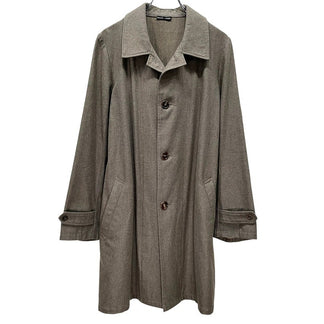 FRANK LEDER カーキグレーウールミドルステンカラーコート アウター ジャケット ミリタリー Dカン フランクリーダー メンズ レディース ユニセックス