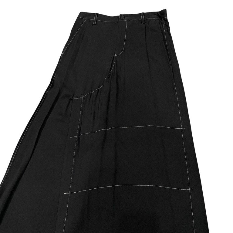 Yohji Yamamoto Femme 13AW レーヨンギャバジンホワイトステッチスカートパンツ Archive ボトムス 刺繍 ヨウジヤマモトファム レディース
