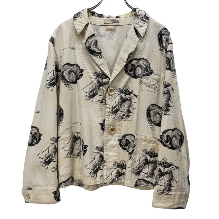 KAPITAL 14SS かつらぎスケッチビーチCAT PT ノルウェーワークジャケット 総柄 ブルゾン アウター キャピタル メンズ レディース ユニセックス