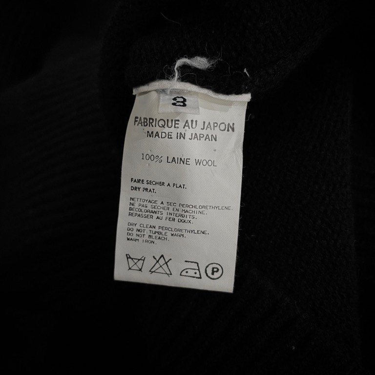 Y's for men 編地切替ウールタートルネックニットセーター ハイネック トップス Archive Yohji Yamamoto Pour Homme ヨウジヤマモトプールオム ワイズフォーメン メンズ