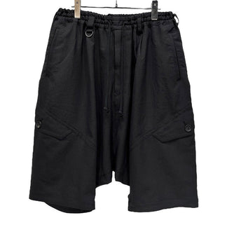 S'YTE Yohji Yamamoto SHIWANOARU P/E STRETCH TWILL SWITCHING SEAM POCKET 6-QUARTER-LENGTH SAROUEL PANTS ストレッチポリエステルツイルサルエルカーゴハーフパンツ サイト ヨウジヤマモト メンズ レディース ユニセックス