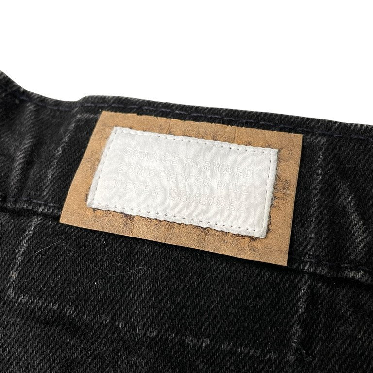 CHANGES 24AW LOOM exclusive REMAKE REGULAR FIT DENIM PANTS VINTAGE LEVI’S JEANS ヴィンテージリーバイス505ブラックデニムリメイク再構築カットオフフリンジパンツ ボトムス