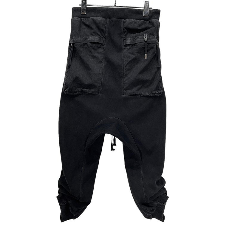 Boris Bidjan Saberi P18 ニッケルプレスダブルオブジェクトダイサイドベルトアナトミカルサルエルスウェットパンツ ドロップクロッチ ジョガー F092