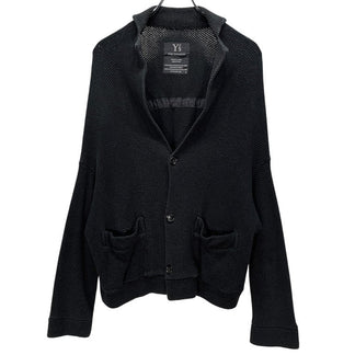 Y's ワッフルコットンバックドローコードシャーリングジャケット カーディガン トップス アウター Yohji Yamamoto Femme ワイズ ヨウジヤマモトファム レディース