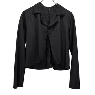 Y's ウールギャバジンラングランスリーブ1Bショートジャケット テーラード ブルゾン コート アウター Yohji Yamamoto Femme ヨウジヤマモトファム ワイズ レディース
