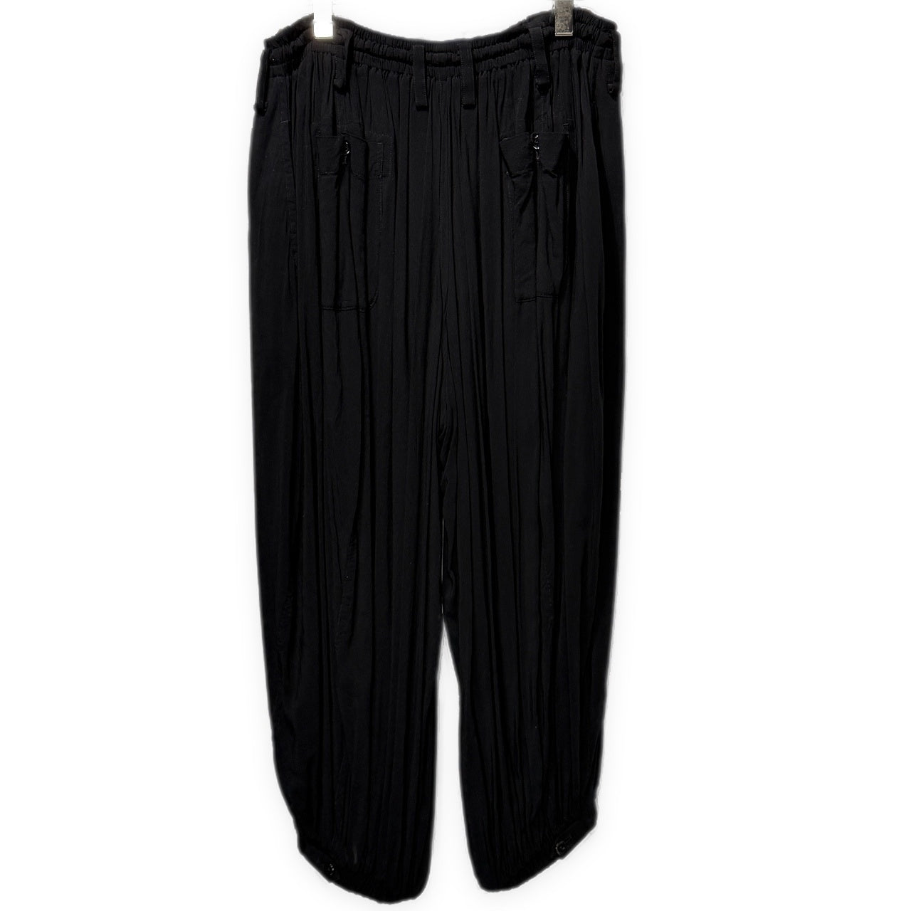 Yohji Yamamoto Pour Homme 13SS レーヨンギャザーイージーバルーンパンツ Archive ドローストリング ウエストゴムシャーリング HX-P07-202 ヨウジヤマモトプールオム メンズ