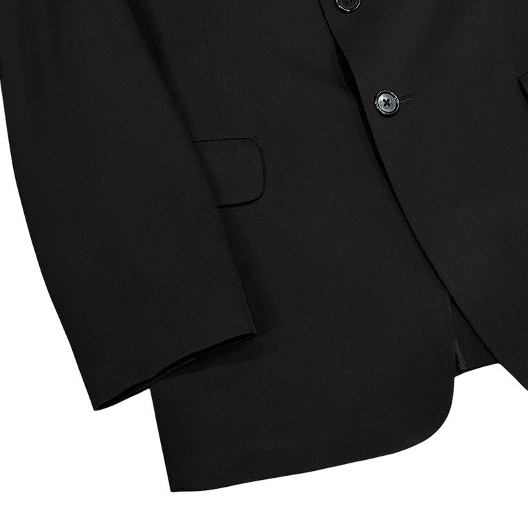 Y's for men ウールギャバジン袖裏ストライプ3Bテーラードジャケット ブレザー ブルゾン コート アウター Archive Yohji Yamamoto Pour Homme ヨウジヤマモトプールオム ワイズフォーメン メンズ