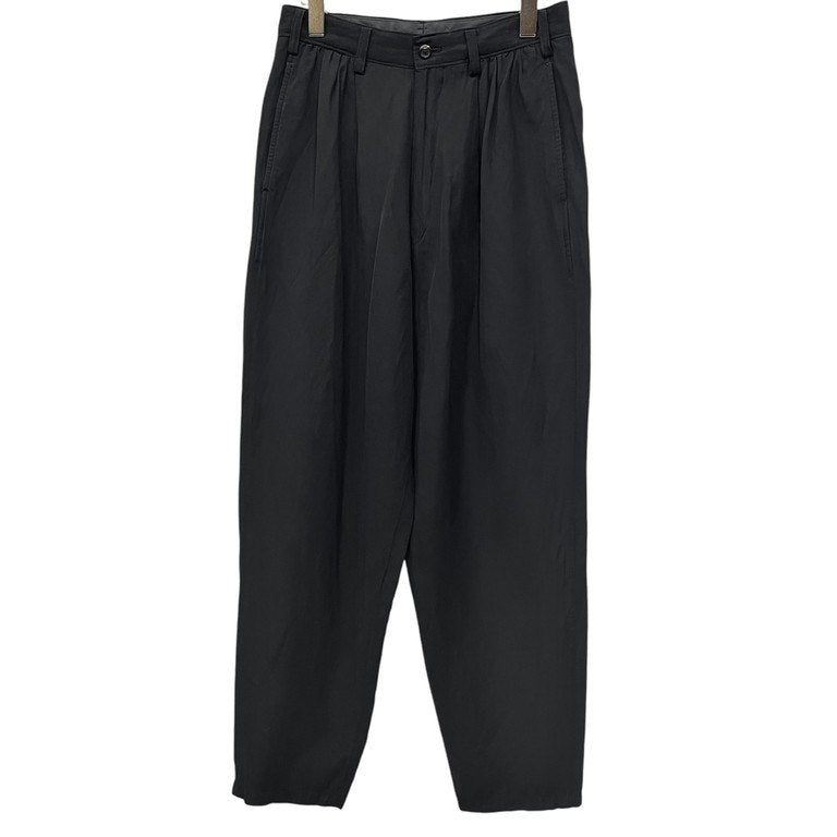 Y's for men ウールリネンギャバジンウエストギャザーフラップポケットテーパードパンツ スラックス トラウザーズ Archive 90s Yohji Yamamoto Pour Homme ヨウジヤマモトプールオム ワイズフォーメン メンズ