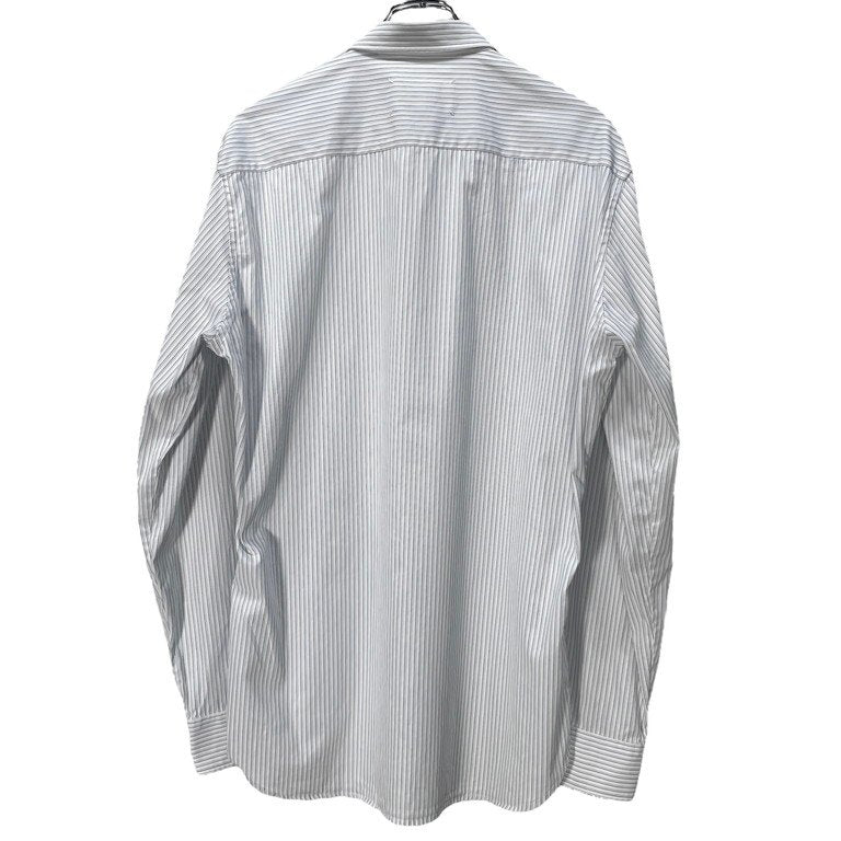 Maison Margiela 14 20AW コットンブロードストライプフライフロントカラーステイシャツ ブラウス トップス 比翼 襟芯 Martin Margiela メゾンマルジェラ マルタンマルジェラ メンズ