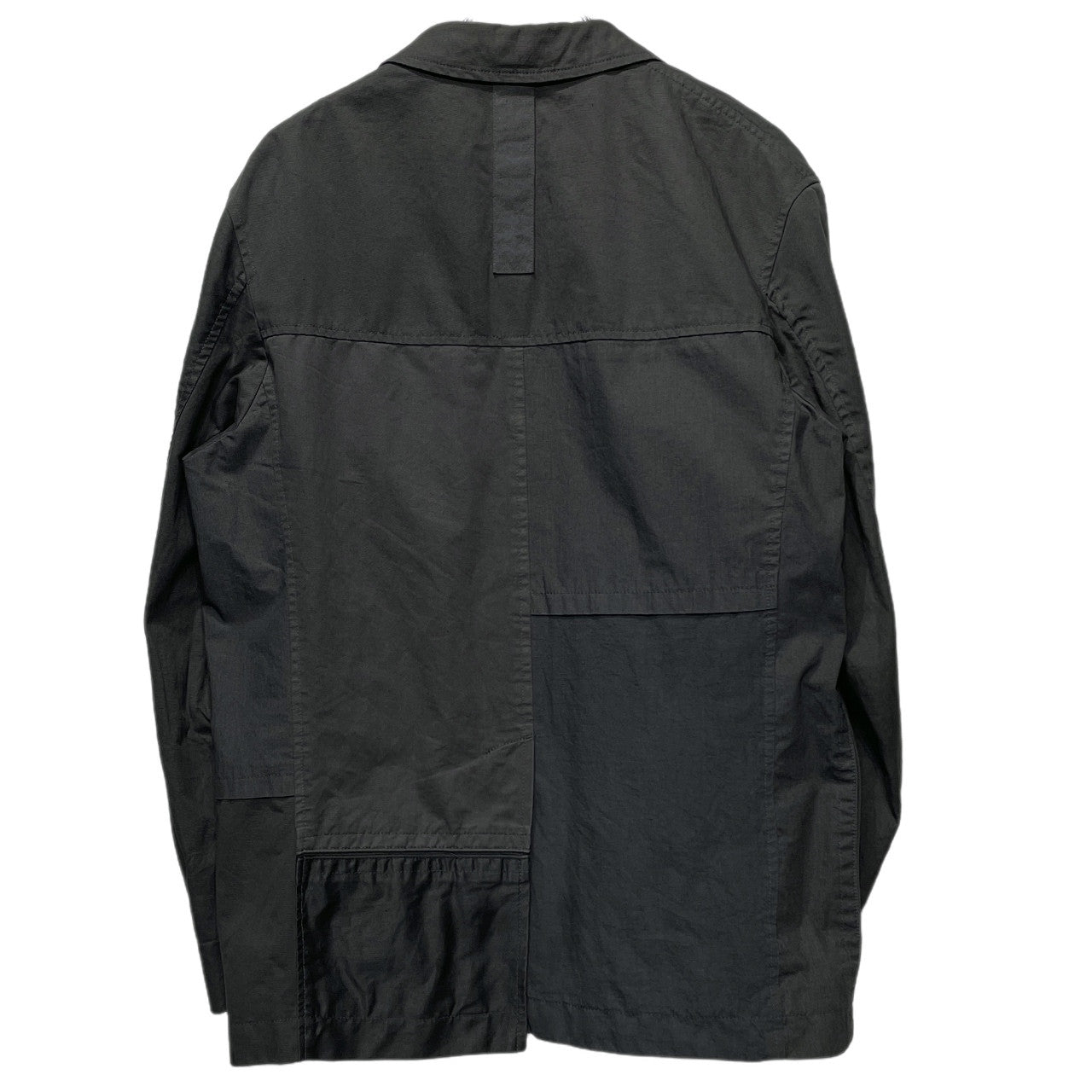 COMME des GARCONS HOMME 21SS コットンリネン製品染め切替パッチワークジャケット ブルゾン コート アウター コムデギャルソンオム メンズ