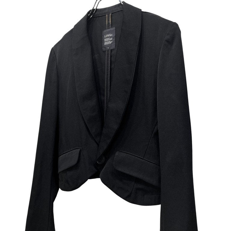LIMI feu ウールギャバジンショールカラー1Bショートテーラードジャケット ブレザー ブルゾン コート アウター Yohji Yamamoto Femme リミフゥ ヨウジヤマモト レディース