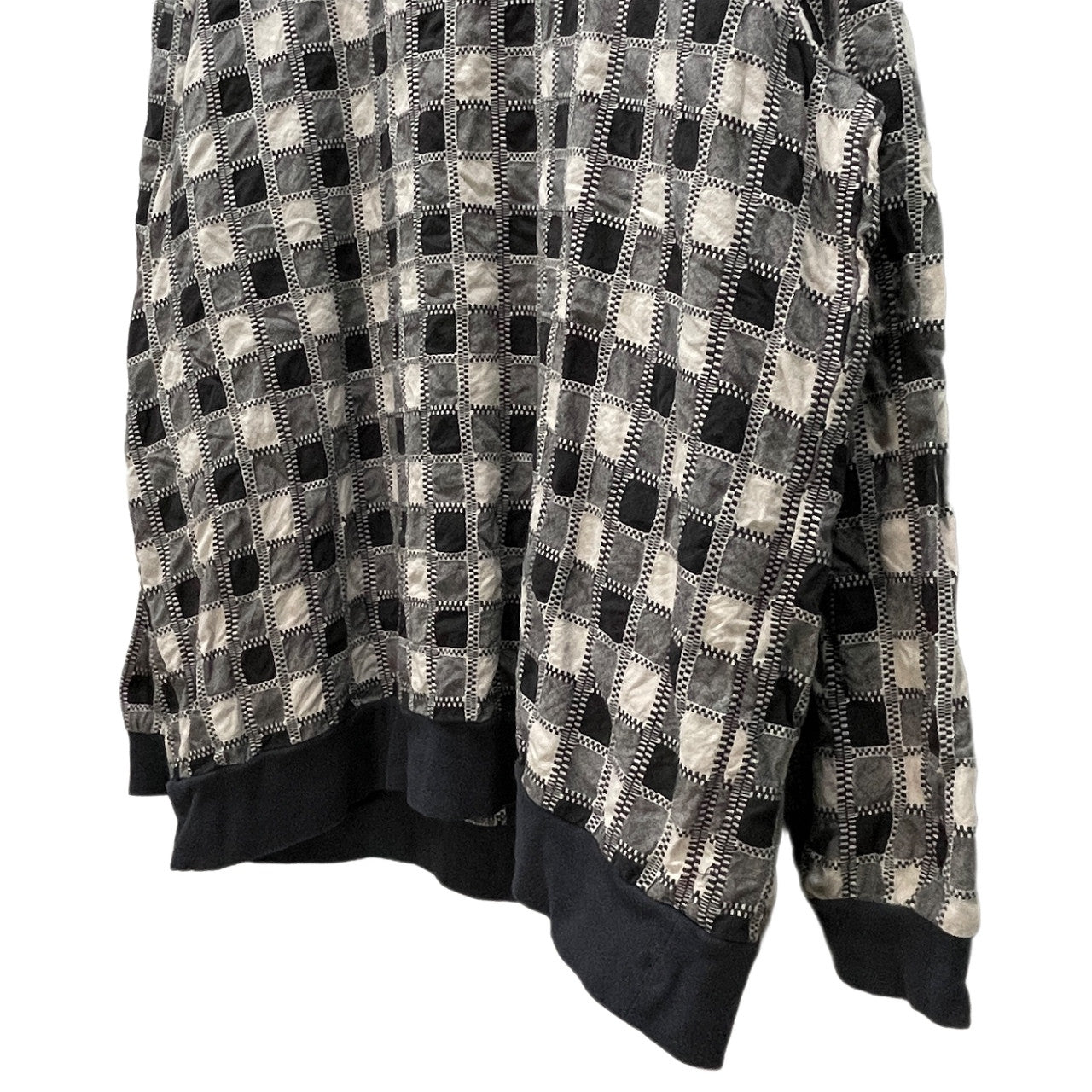 KUON 18AW PULLOVER LONG SLLVE SHIRT 吉野格子(柳格子) 刺し子プルオーバースウェットシャツ トップス Tシャツ カットソー Tee クオン メンズ