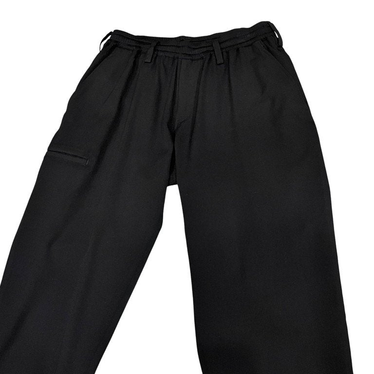 REGULATION Yohji Yamamoto MEN 22SS ウールギャバジン裾リブテーパードイージーパンツ ボトムス HG-P02-140 レギュレーション ヨウジヤマモト メン メンズ