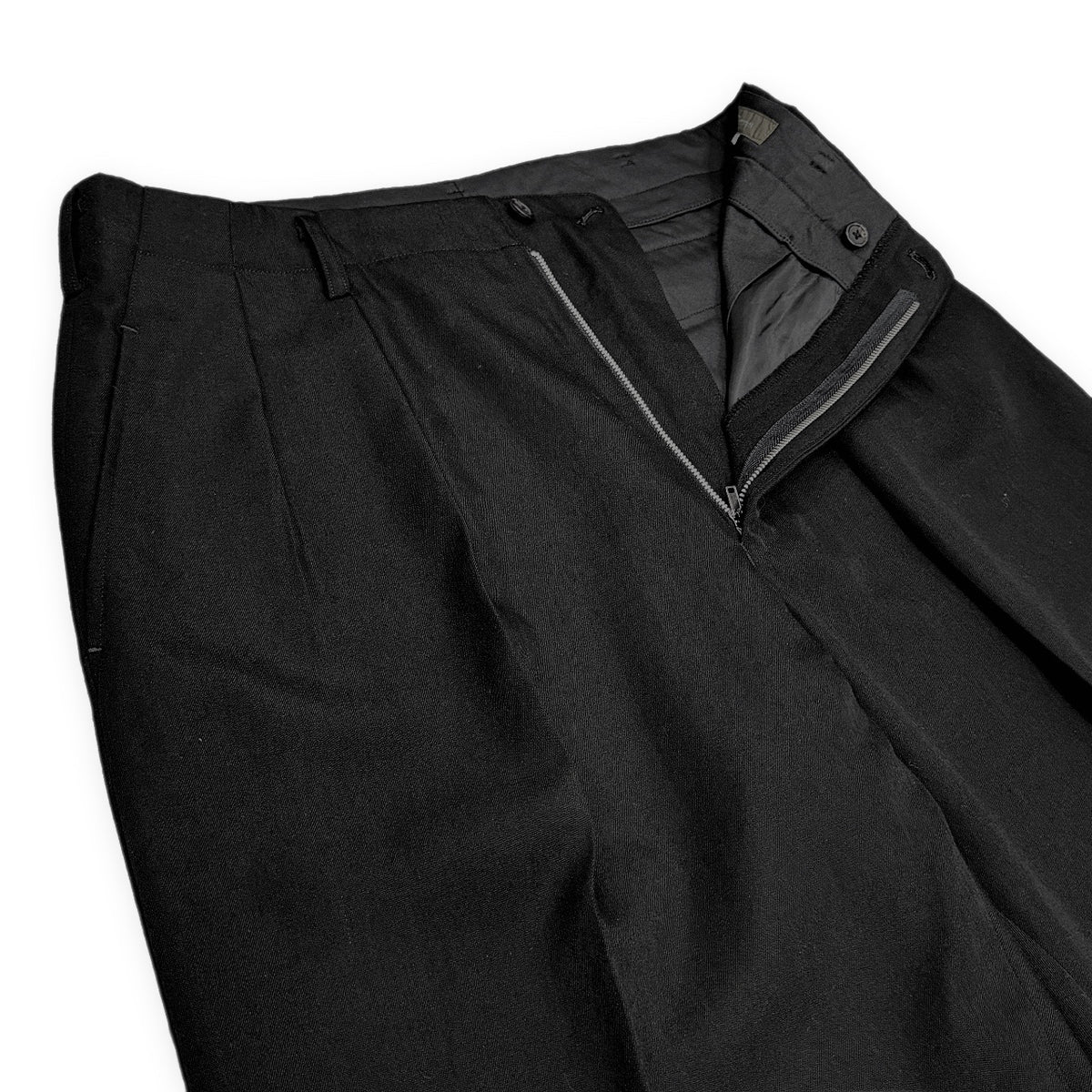 Y's for men ウールギャバジン2タックワイドテーパードスラックス パンツ トラウザーズ Archive 90s Yohji Yamamoto Pour Homme ヨウジヤマモトプールオム ワイズフォーメン メンズ