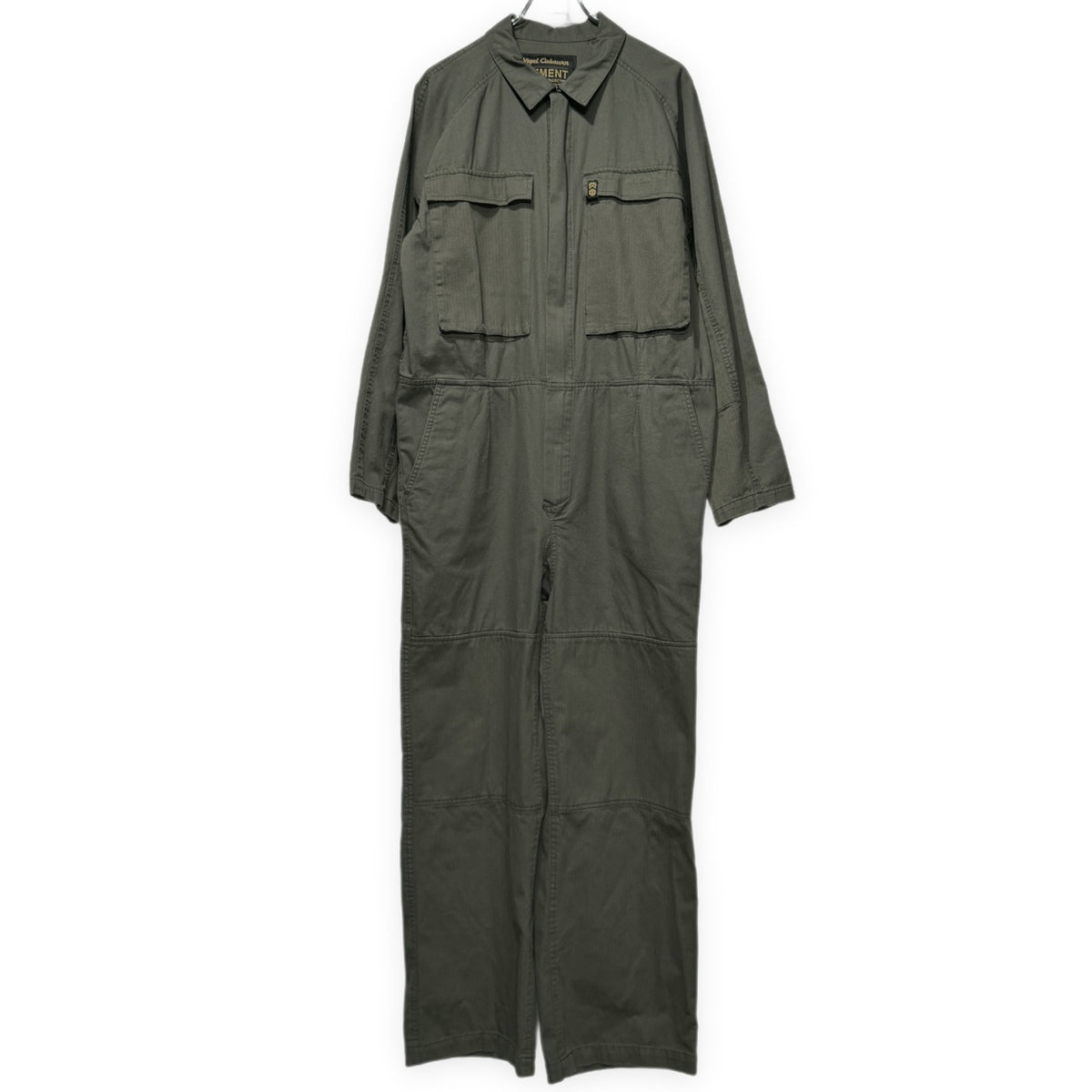 Nigel Cabourn × ELEMENT HBT切り替えバックロゴプリントジップアップジャンプスーツ つなぎ オールインワン オーバーオール パンツ アウター ナイジェルケーボン エレメント メンズ