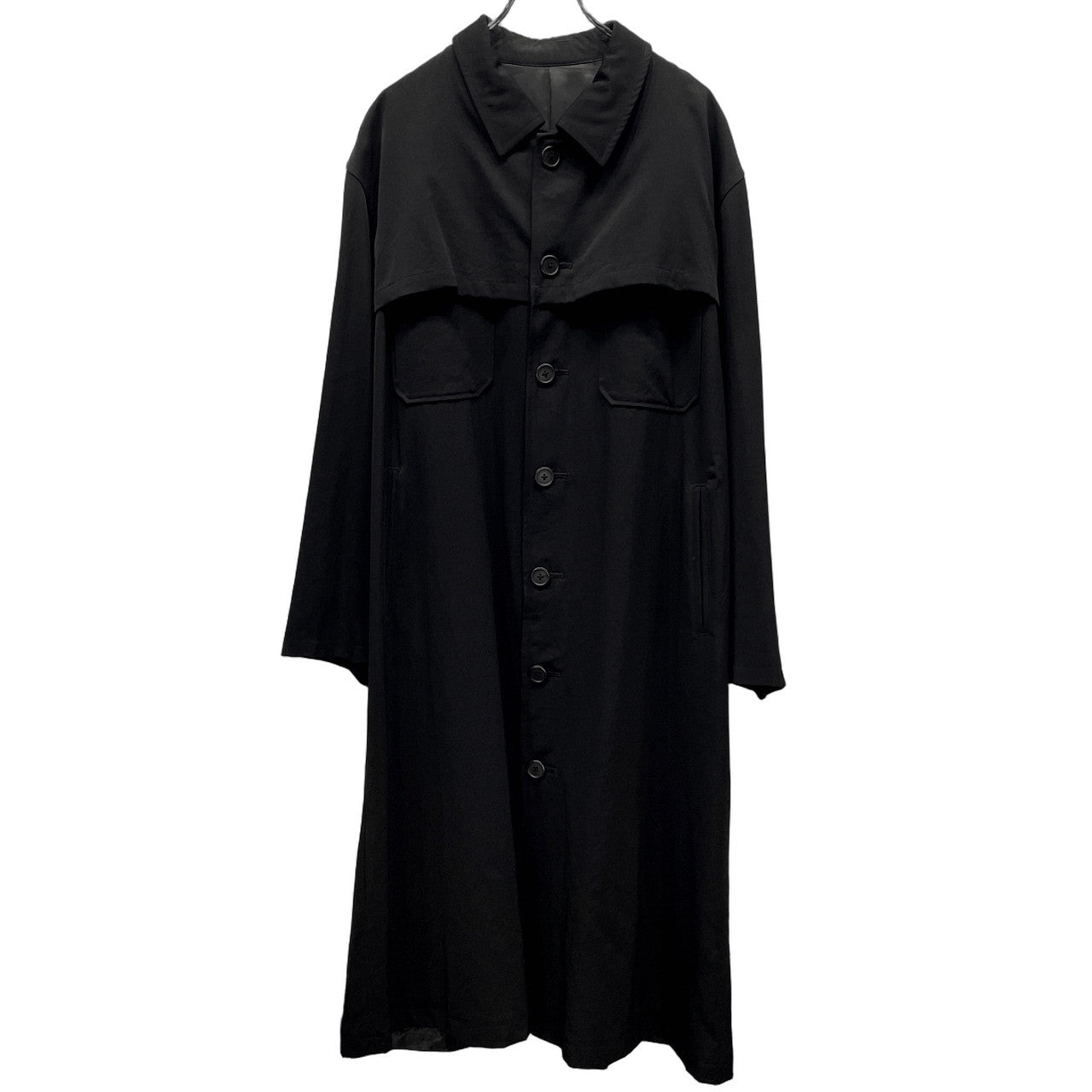 Y's for men ウールギャバジンアンブレラヨークダブルポケットロングコート Archive 90s ジャケット ブルゾン アウター Yohji Yamamoto Pour Homme ワイズフォーメン ヨウジヤマモトプールオム メンズ