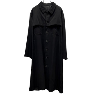 Y's for men ウールギャバジンアンブレラヨークダブルポケットロングコート Archive 90s ジャケット ブルゾン アウター Yohji Yamamoto Pour Homme ワイズフォーメン ヨウジヤマモトプールオム メンズ
