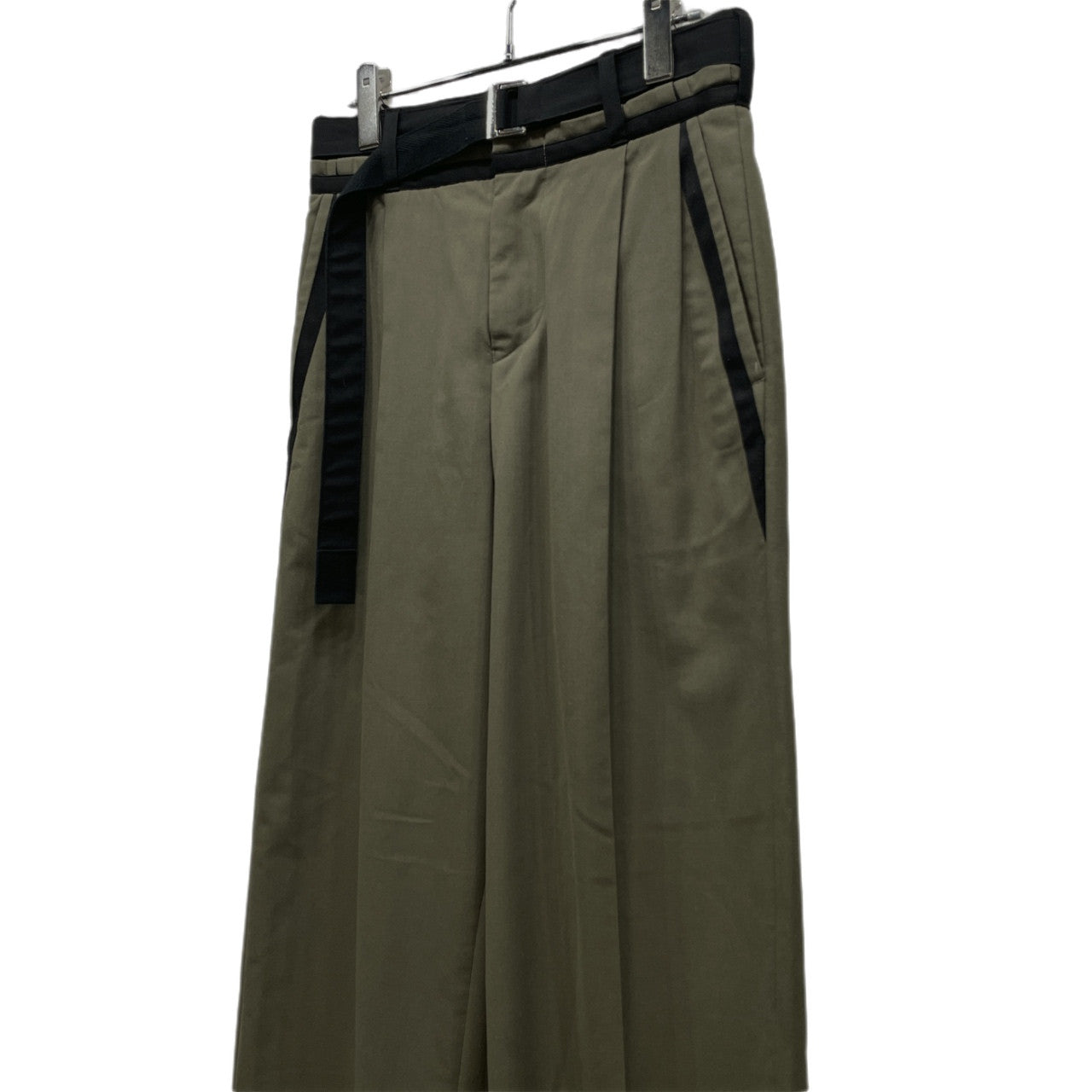 sacai 21AW Suiting Pants ベルテッドパンツ スラックス ボトムス 定価58,300円 21-02555M サカイ メンズ