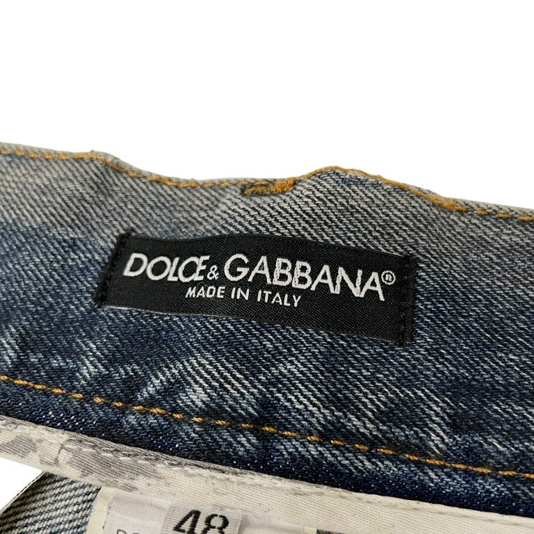DOLCE&GABBANA バックプレートダメージ加工5ポケットデニムパンツ ジーンズ ボトムス D&G Archive ドルチェアンドガッバーナ メンズ