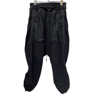 Boris Bidjan Saberi P18 ニッケルプレスダブルオブジェクトダイサイドベルトアナトミカルサルエルスウェットパンツ ドロップクロッチ ジョガー F092