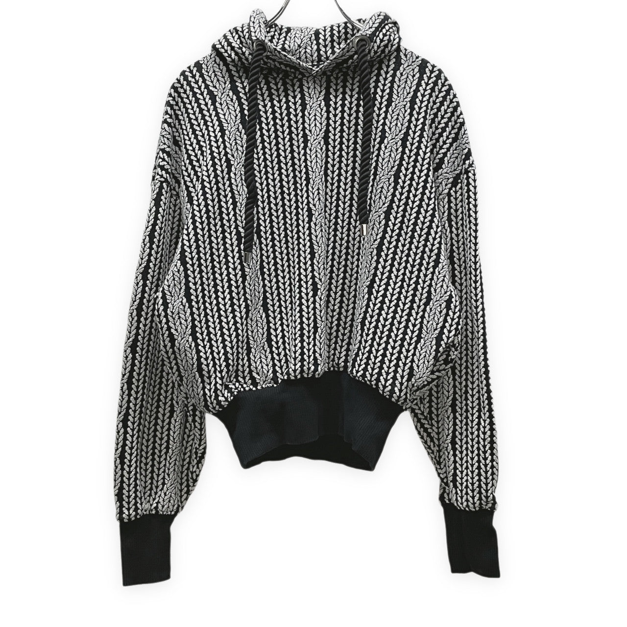 anrealage homme 24AW ROPE KNITTING JACQUARD SWEAT HOODIE ロープ柄ジャカードプルオーバースウェットパーカー フーディ トップス 定価46,200円 アンリアレイジ オム メンズ