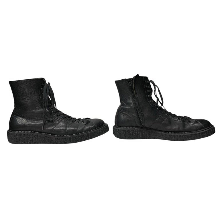 Yohji Yamamoto Pour Homme 17AW レザーサイドジップレースアップモンキーブーツ シューズ 靴 クツ Archive ヨウジヤマモトプールオム メンズ