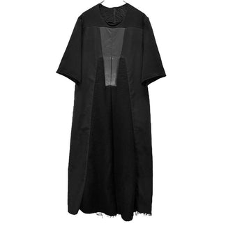 Rick Owens 23AW LUXOR DRESS ルクソールドレス コットンレザー切替カットオフメンズロングワンピース カットソー Tシャツ シャツ ジャケット コート RR02C7503BGCOL3 定価201,300円