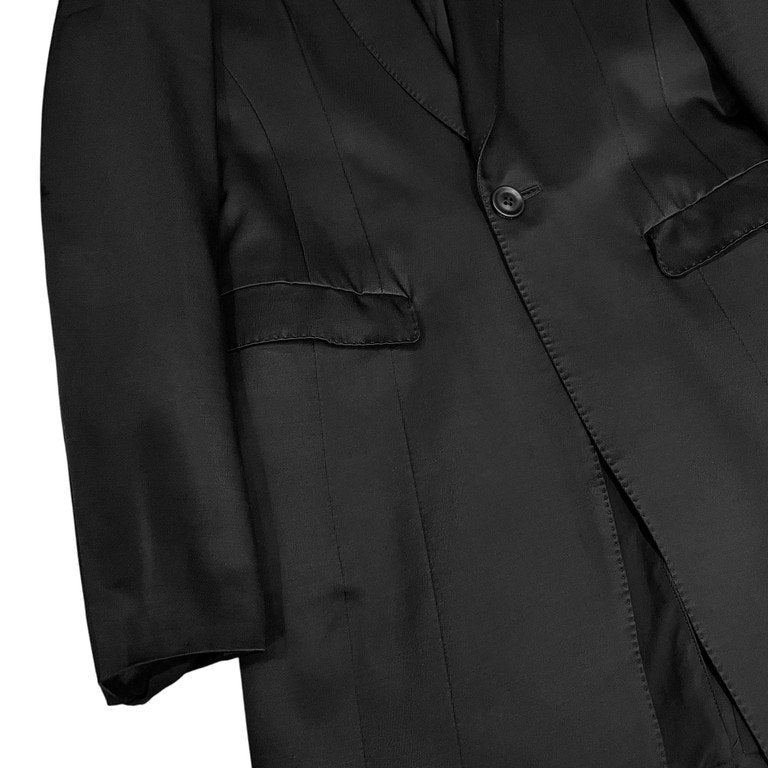 JULIUS 10AW コットンキュプラカルゼ1Bチェスターコート ロングテーラードジャケット goth_ik; ブルゾン アウター ユリウス メンズ