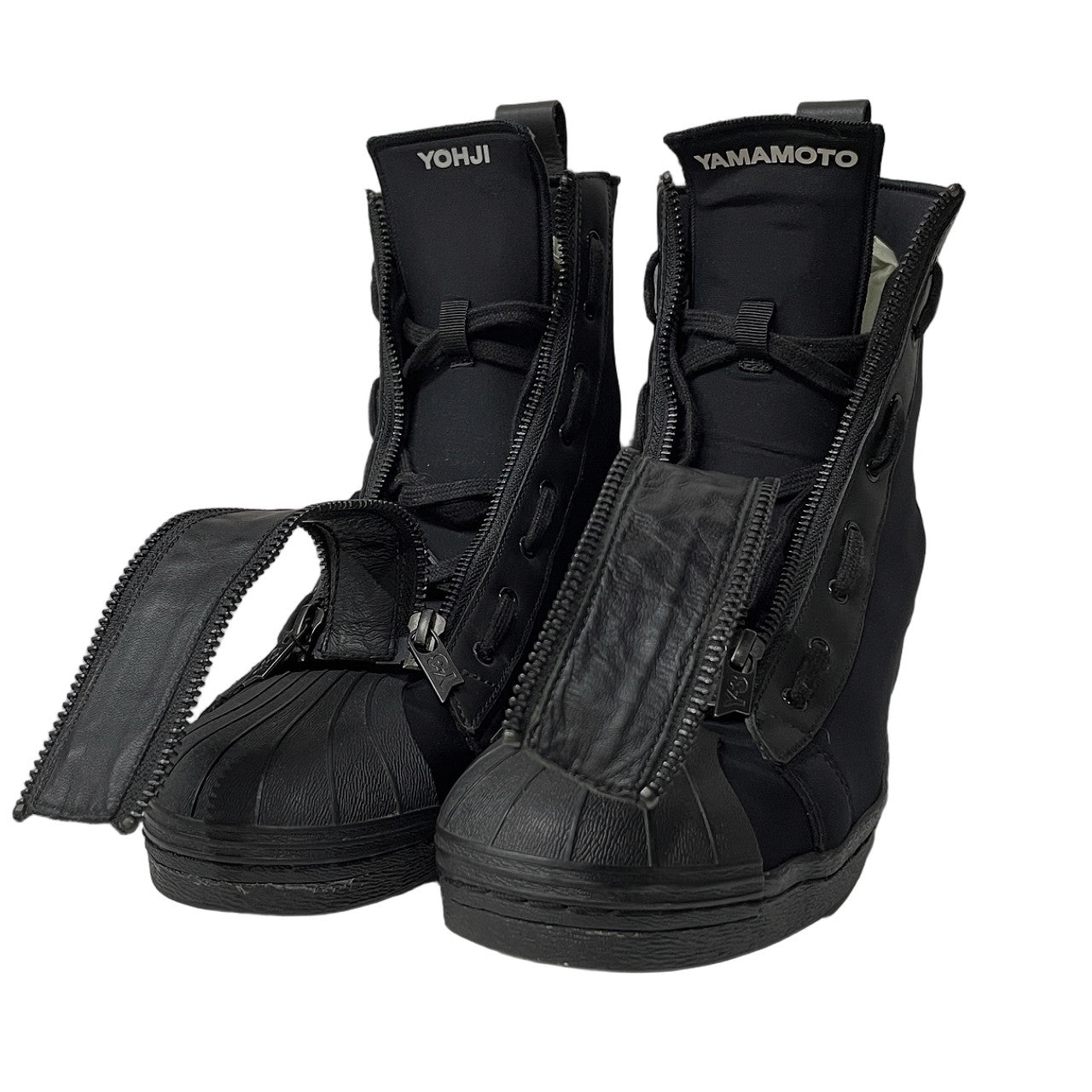 Y-3 PRO ZIP ネオプレンレザー切替ダブルサイドジップハイカットスニーカー シューズ 靴 クツ 42 26.5cm Yohji Yamamoto adidas ワイスリー ヨウジヤマモト アディダス メンズ
