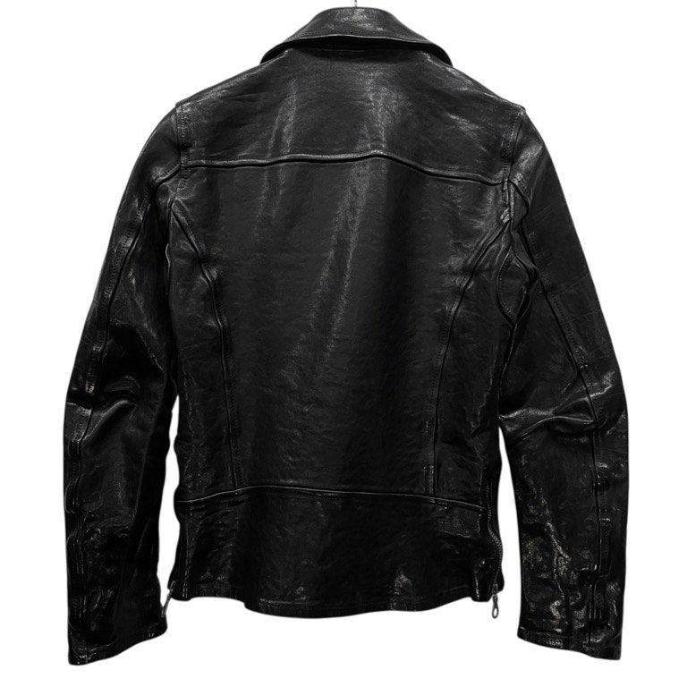 ISAMU KATAYAMA BACKLASH ITALY SHOULDER “GARMENT-DYED” DOUBLE RIDERS インタリアンショルダーガーメントダイレザーダブルライダースジャケット ブルゾン コート アウター 定価275,000円 イサムカタヤマ バックラッシュ メンズ