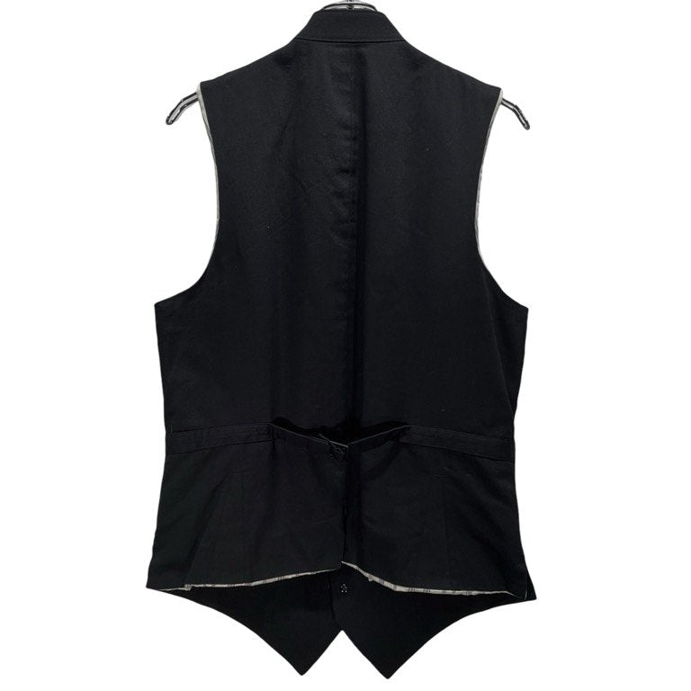 Yohji Yamamoto Pour Homme 24AW ARMY GABARDINE STAND 8BS VEST アーミーギャバジンスタンドカラー8ボタンベスト ジレ アウター トップス 定価85,800円 ヨウジヤマモトプールオム メンズ