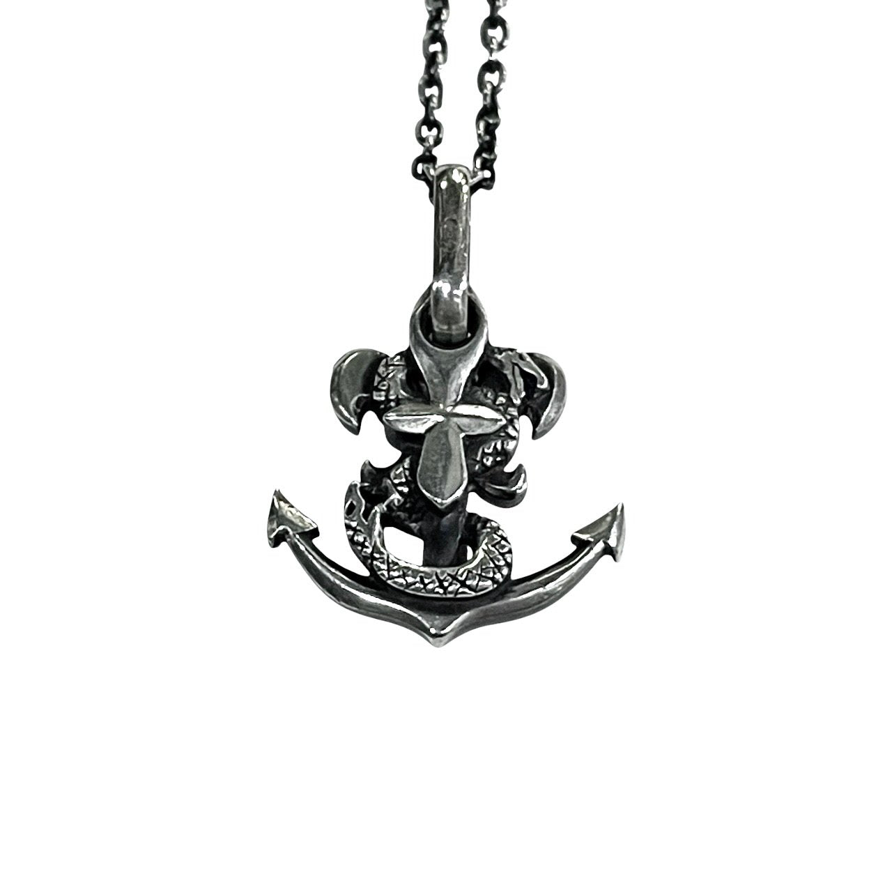 GOTHIC Yohji Yamamoto SILVER 950 SNAKE ANCHOR スネークアンカーシルバーネックレス ペンダント チェーン 百合 錨 蛇 HA-A30-920-1-03 定価63,800円