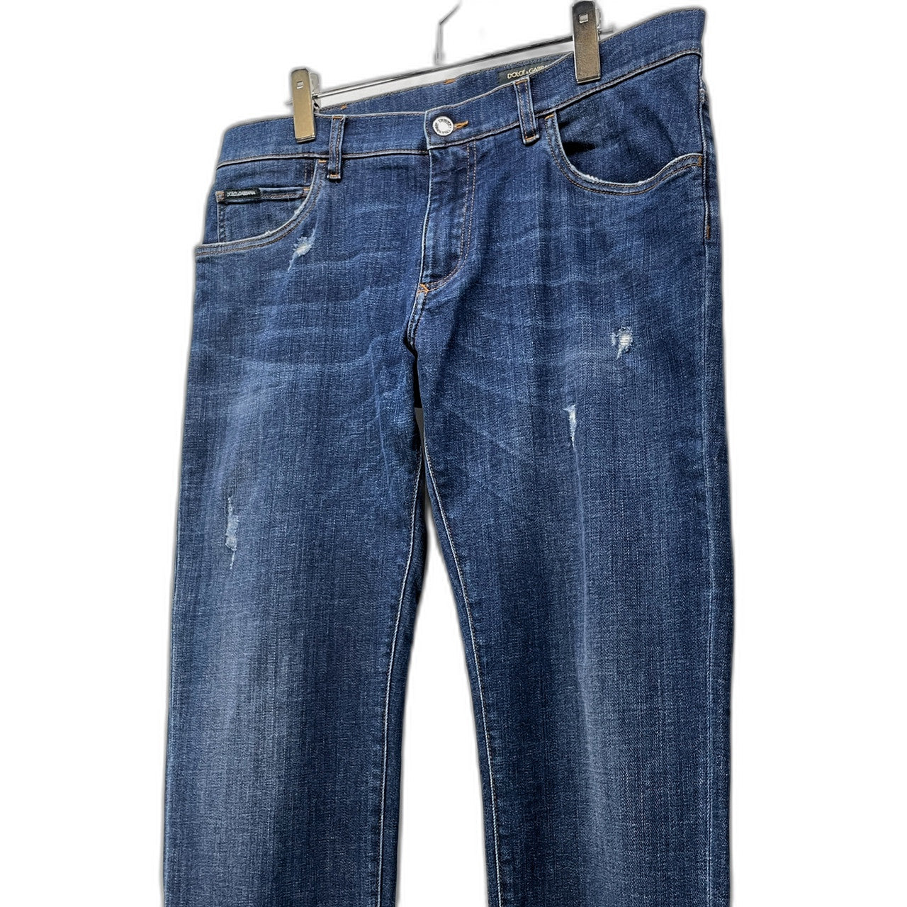 DOLCE&GABBANA Bring Me To the Moon アートプリントバックポケットダメージ加工スキニーデニムパンツ ジーンズ D&G ボトムス SKINNY ドルチェアンドガッバーナ メンズ