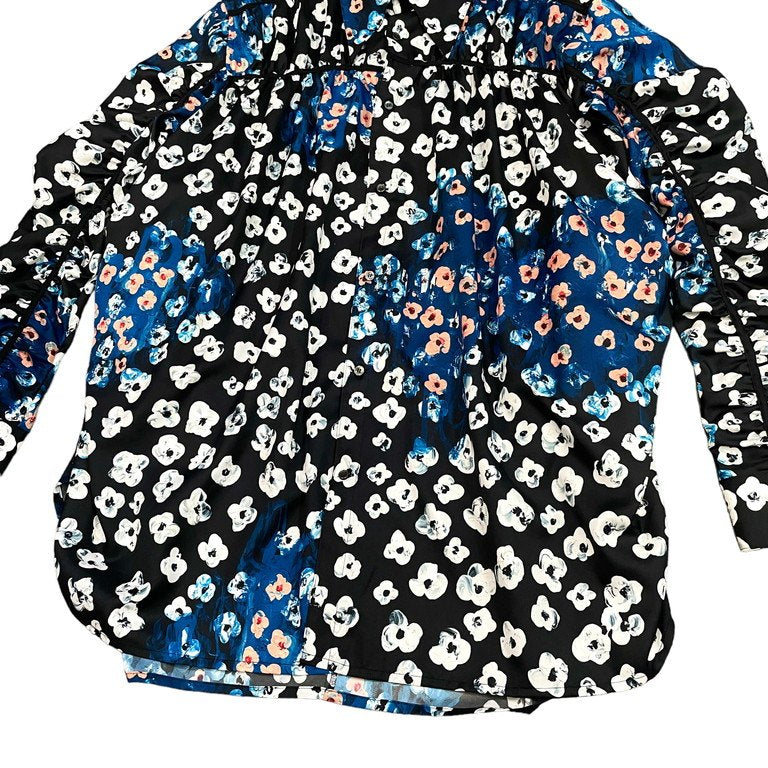 KIDILL 23SS GATHERED SHIRT TEXTILE DESIGN BY MAYA SHIBASAKI 花柄プリントオーバーサイズギャザーシャツ ブラウス 総柄 定価47,300円 KL717 キディル メンズ レディース ユニセックス