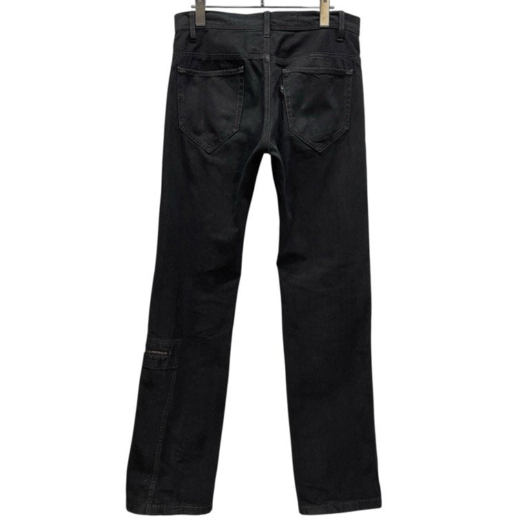 Y's for men ジップカーゴポケットブラックデニムパラシュートパンツ ボトムス Archive Yohji Yamamoto Pour Homme ヨウジヤマモトプールオム ワイズフォーメン メンズ