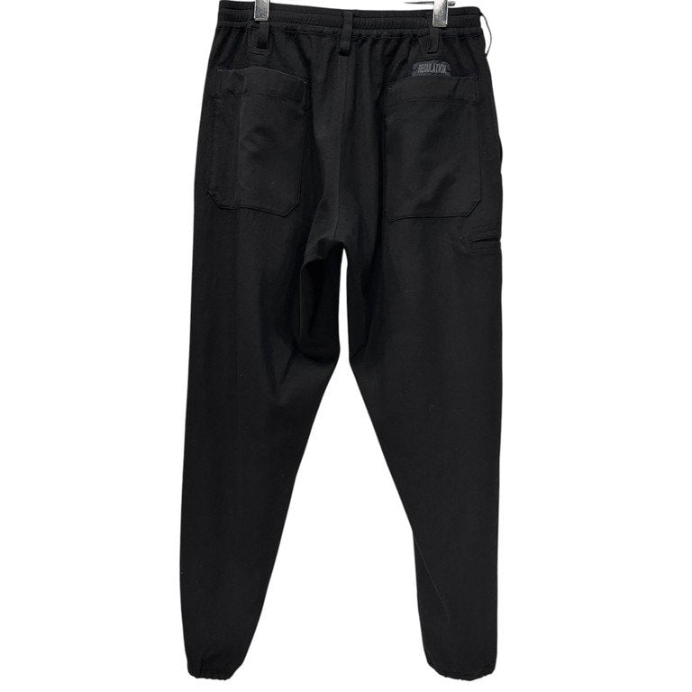 REGULATION Yohji Yamamoto MEN 22SS ウールギャバジン裾リブテーパードイージーパンツ ボトムス HG-P02-140 レギュレーション ヨウジヤマモト メン メンズ